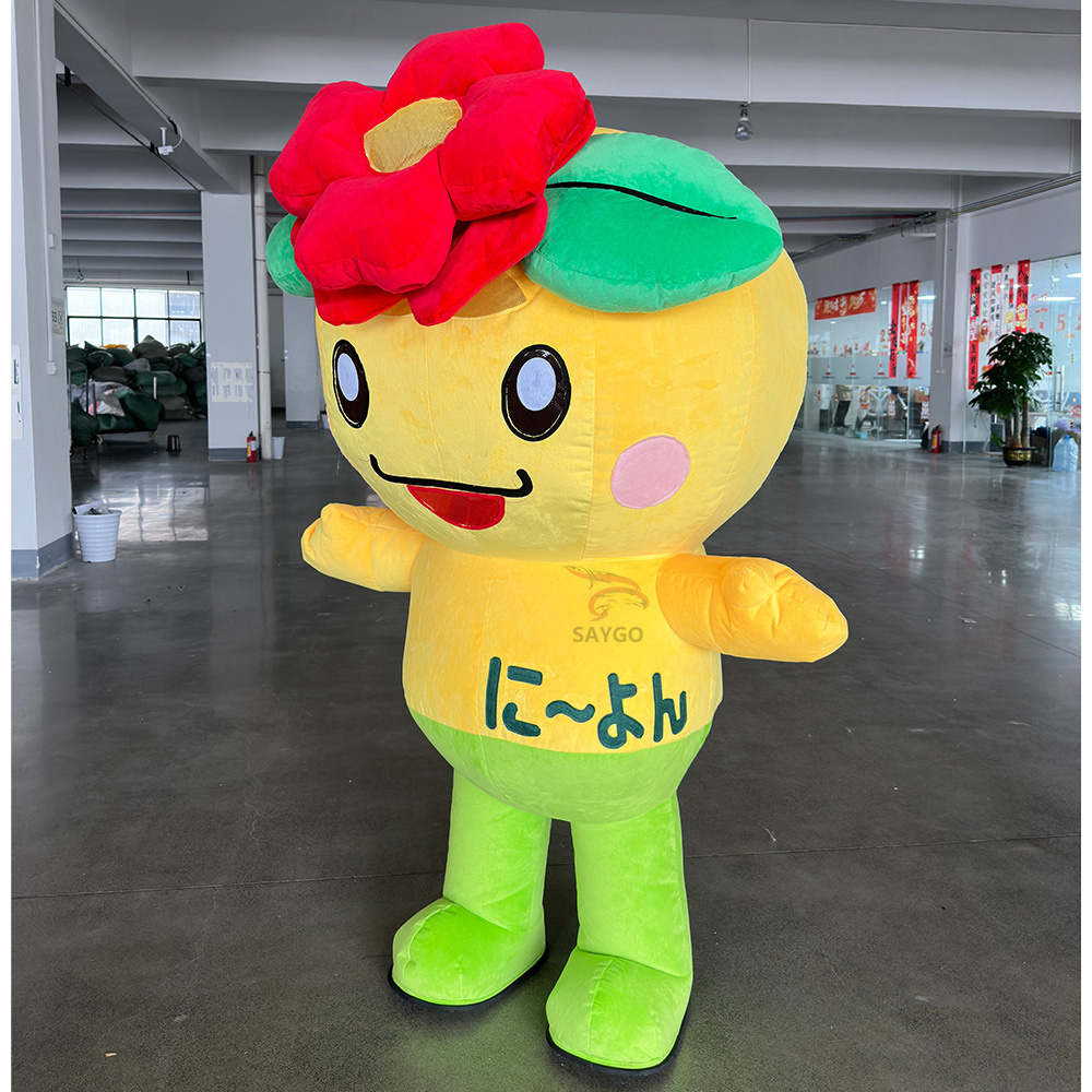 Inflatable Yellow Sunflower Animal Costume for Women Adult Halloween Cosplay Unisex
