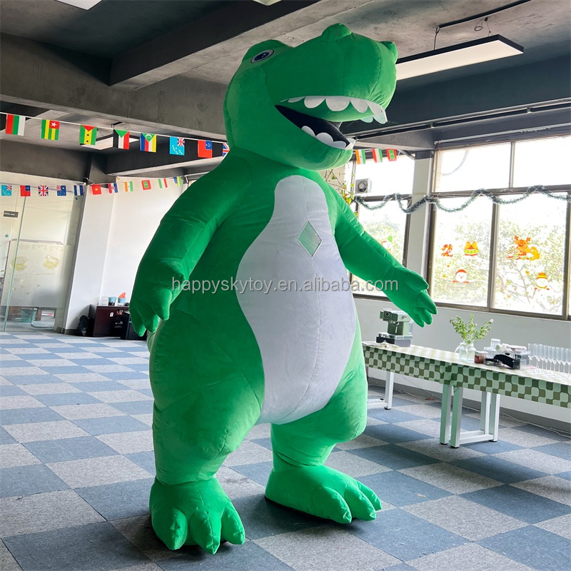 Inflatable Dinosaur Dragon Mascot Costume King Kong Black Macotte Christmas Halloween for Adult