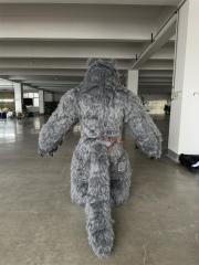 Hot Sale  Inflatable Brown Gray  Wolf Mascot Costume Realistic Wolf Cartoon Performance Costume for Sale
