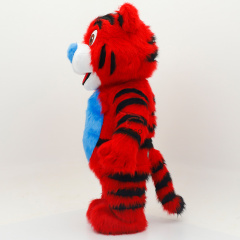 Red Tiger Wild Animal Inflatable Life Size Long FurTiger Animal Costume Rental for Adults Unisex Easter/Halloween,Big Mascot,Lovely Red Inflatable Life Size Long FurTiger Animal Costume Rental for Adults Unisex Easter/Halloween