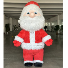 Christmas Festival 2m 2.6m 3m Inflatable Santa Claus Mascot Costume for Adults Cosplay Santa Dress Suit