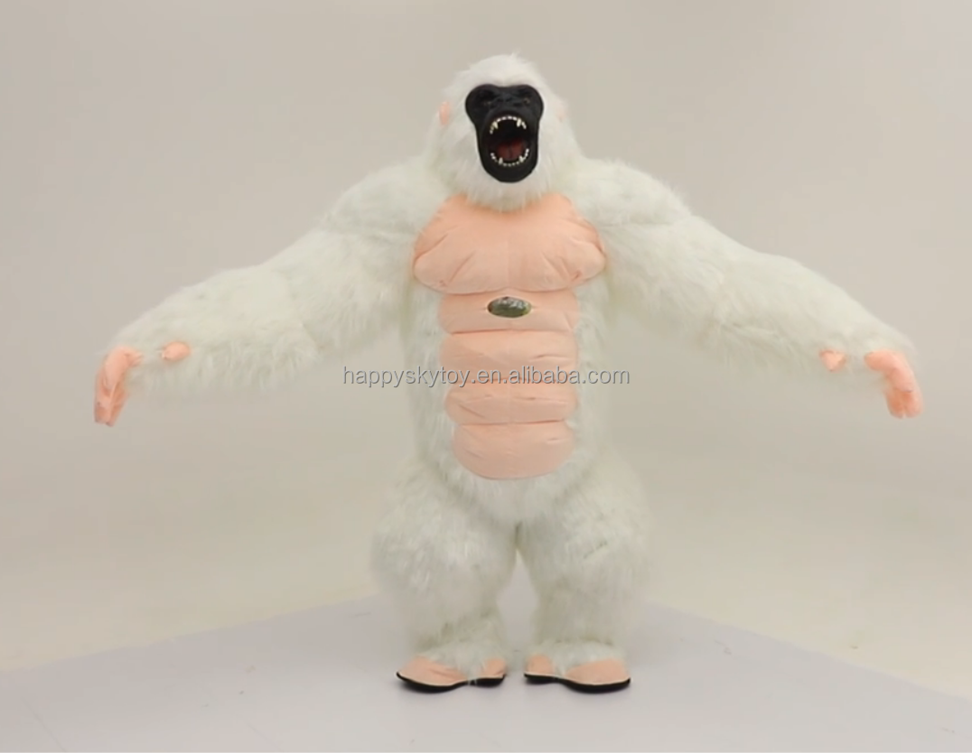 Pink Inflatable Gorilla Mascot Costume Giant Advertising Realistic Look for Events Cosplay Party Adult King Kong Plush Mascot,Big Mascot,Pink Inflatable Gorilla Mascot Costume Giant Advertising Realistic Look for Events Cosplay Party Adult King Kong Plush Mascot