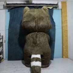 Soft Cute Cartoon Raccoon Mascot Customized Easter Animal Inflatable Plush Costume for Cosplay