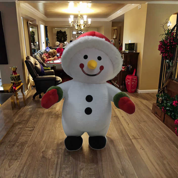 Christmas Snowman Adult Mascot Costume Custom Design Party Costume for Adults Happy Sky Easter/Halloween