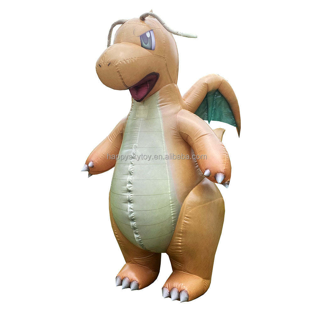 Inflatable Dragon Dinosaur Costume Cartoon Animal Moving Walking Suit Advertising Mascot Realistic Inflatable Dragonite