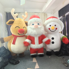 2m/2.6m/3m Christmas Adult Inflatable Santa Claus Mascot Costume for Cosplay Party Events for Adult