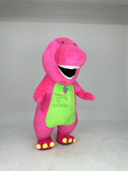 Cartoon Character Cheap Unisex Inflatable Barney Costume Plush Adult Stuffed Walking Dragon Mascot Costume for Carnival Holiday
