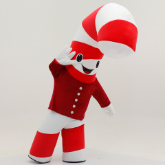 Inflatable Performance Costume Customized Inflatable Candy Cane Mascot Costume Adult Christmas Parade Decoration for Halloween