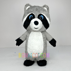 CE New Style Inflatable Custom Inflatable Gray Raccoon Mascot Costume Full Body White Head Furry Suit for Party