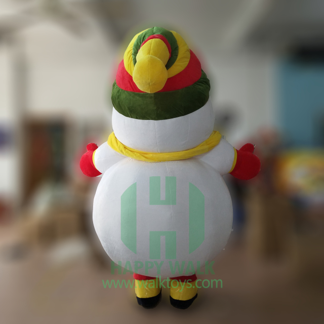 Pretty Girl Birthday Party Dress Christmas Cartoon Character Snowman Mascots Costumes for Adult Wear 2.2m Snowman Inflate Suit