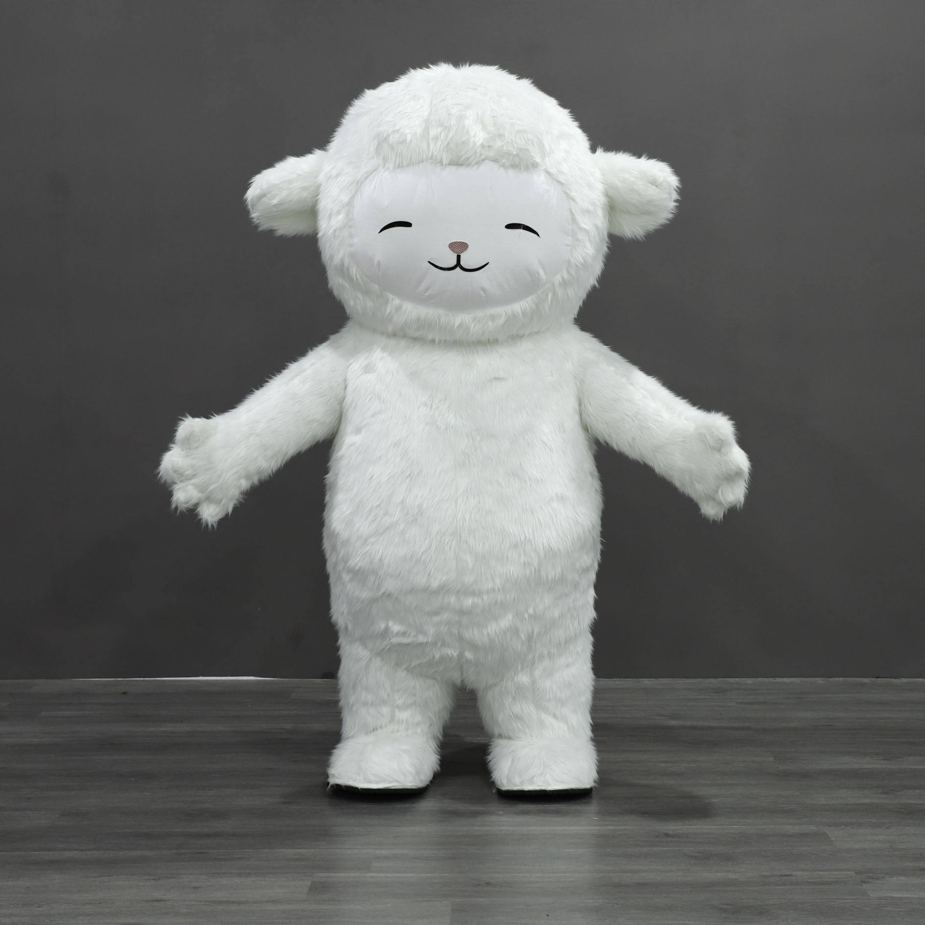 Customizable Cute Unisex Adult White XL Inflatable Sheep Mascot Costume Plush Animal Walking for Mardi Gras/Carnival Parties,Big Mascot,Customizable Cute Unisex Adult White XL Inflatable Sheep Mascot Costume Plush Animal Walking for Mardi Gras/Carnival Parties