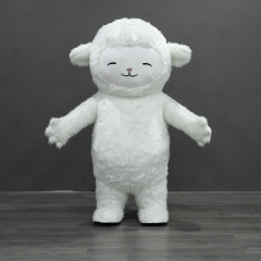 Customizable Cute Unisex Adult White XL Inflatable Sheep Mascot Costume Plush Animal Walking for Mardi Gras/Carnival Parties,Big Mascot,Customizable Cute Unisex Adult White XL Inflatable Sheep Mascot Costume Plush Animal Walking for Mardi Gras/Carnival Parties