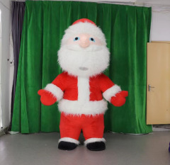 Happy Island 2m Quality Christmas Santa Claus Inflatable Costume Adult Anime-Themed Plush Mascot for Parties Festivals Holidays