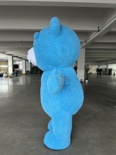 Inflatable Blue Teddy Bear Mascot Costume for Adults-Realistic Design Unisex Carnival/Party Easter/Halloween Theme