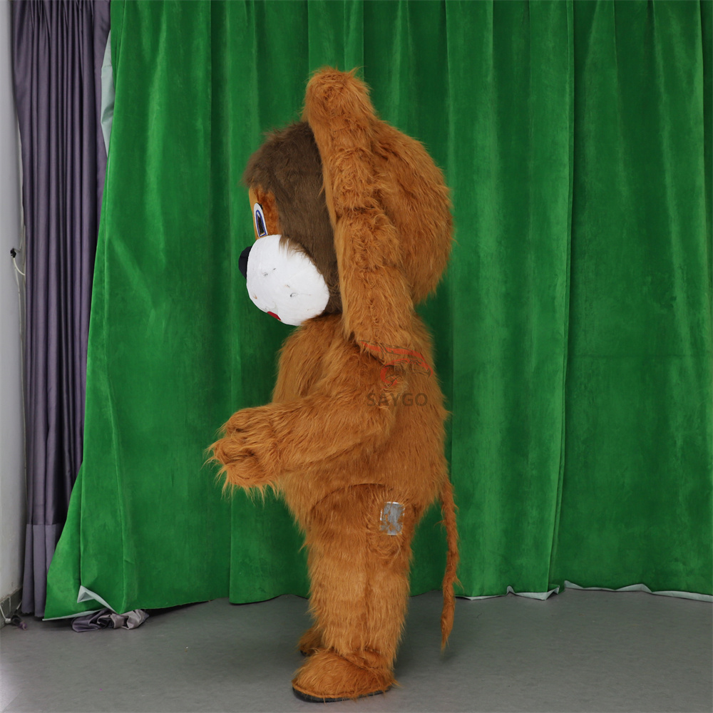 High Quality Inflatable 2m Realistic Walking Inflatable Christmas Clothing Lion Animal Mascot Costumes