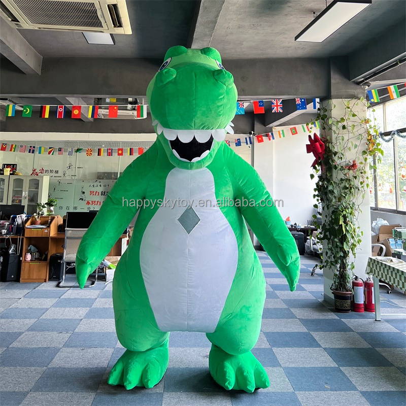 Fantasy Cartoon Walking Character Costumes Cosplay Party Christmas Dress Inflatable Dinosaur Mascot Costume