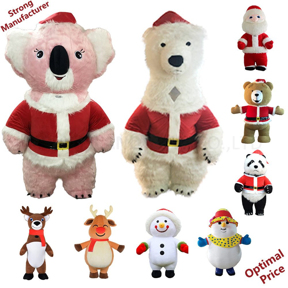 Customized Inflatable Reindeer Costume for Adults Giant Advertising Mascot Dress in Plush Style for Christmas Parties Carnivals