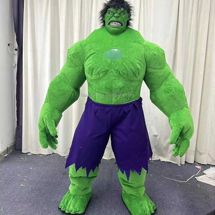 Best-Selling Unisex Adult Inflatable Hulk Mascot Costume Hand-Drawn Cartoon Character for Cosplay and Advertising Activities