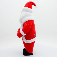 Christmas Inflatable Santa Clause Mascot Costume Multiple Colors Plush Fur Suit for Adults Festive Events Walk-Through Mascot