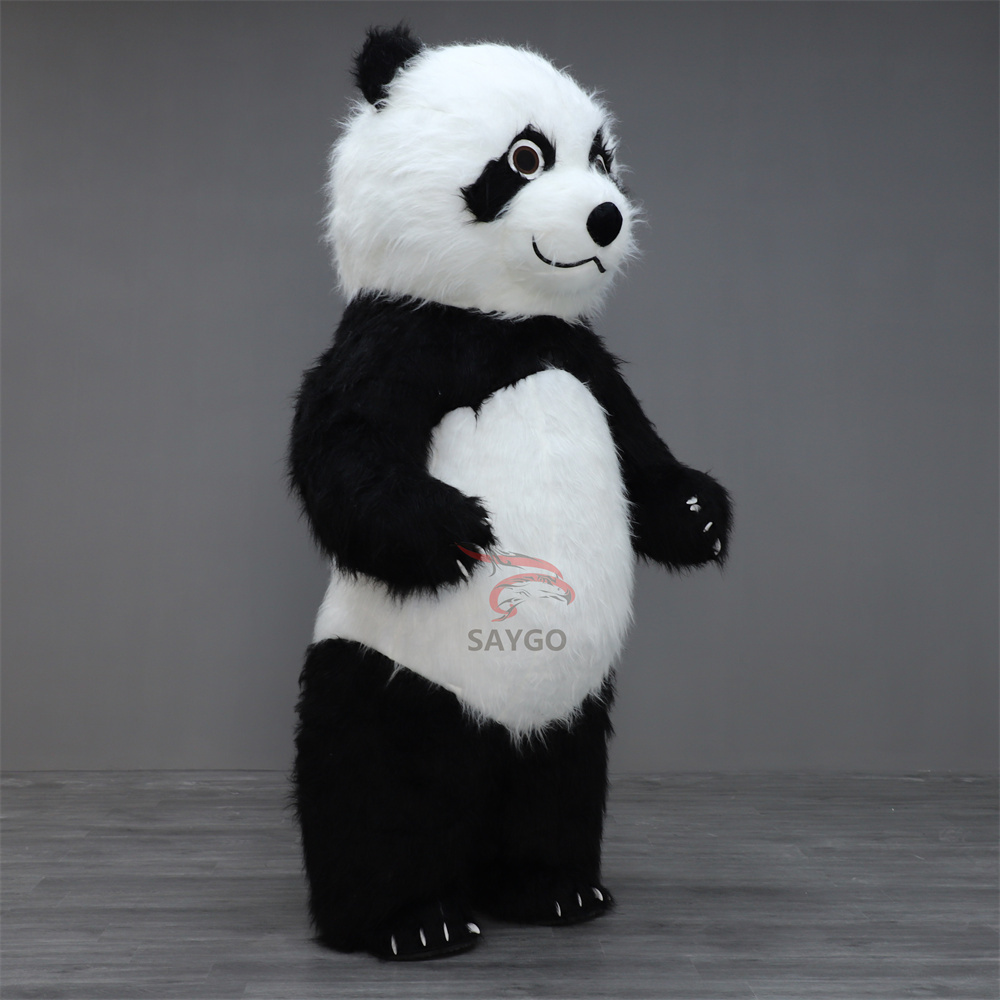 Adult Inflatable Plush Walking Panda Penguin Mascot Costume Funny Bear Polar Cosplay for Christmas Party and Street Performances,Big Mascot,Adult Inflatable Plush Walking Panda Penguin Mascot Costume Funny Bear Polar Cosplay for Christmas Party and Street Performances