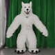 Air Blow White Furry Sharp Teeth Wild Wolf Mascot Costume 2/2.6m Inflatable White Werewolf Mascots Cloth for Parade Walking Show