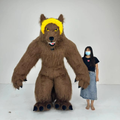 Carnival & Cosplay Unisex Adult Custom Realistic Giant Big Inflatable Wolf Mascot Costume for Sale
