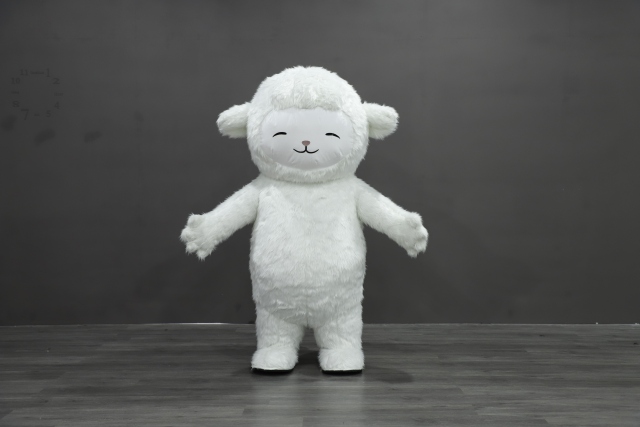 Customizable Cute Unisex Adult White XL Inflatable Sheep Mascot Costume Plush Animal Walking for Mardi Gras/Carnival Parties,Big Mascot,Customizable Cute Unisex Adult White XL Inflatable Sheep Mascot Costume Plush Animal Walking for Mardi Gras/Carnival Parties
