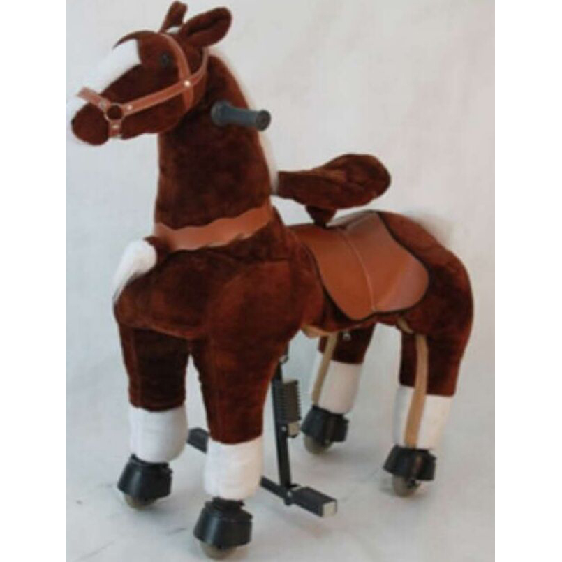 Cute Mechanical Black Horse Animal Riding Toys Man Power Ride on Toys