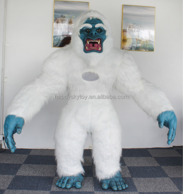 Cosplay Meti Abominable Snowman Yeti Inflatable Mascot Costume Halloween Anime Costume Monster Party Dresses