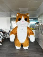 High Quality 2m Halloween Cat Cosplay Costume Hot Sale Plush Mascot Animal Anime Themes Print Technique Festivals Adults Unisex