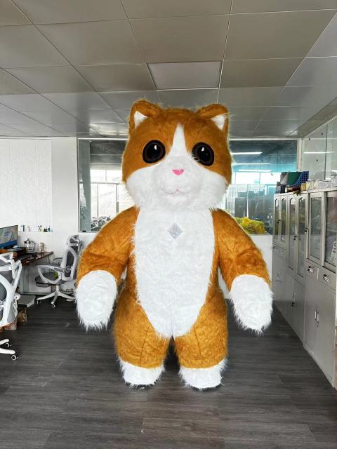 High Quality 2m Halloween Cat Cosplay Costume Hot Sale Plush Mascot Animal Anime Themes Print Technique Festivals Adults Unisex