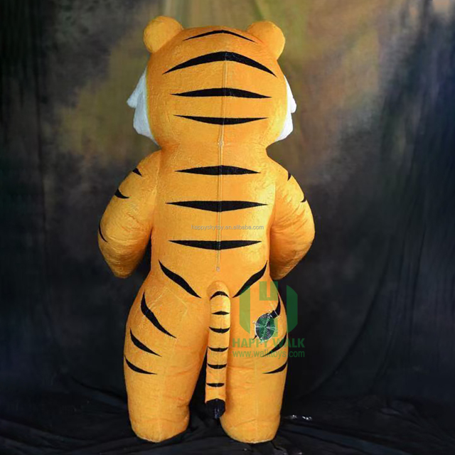 Adult Tiger Paw Bear Costume with Helmet Accessory Inflatable Mascot Costume for Carnival Party Anime Wolf Bee-Dog Cosplay Style