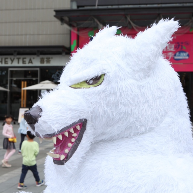 Durable Inflatable White Wolf Mascot Costume Custom Cheap Price White Wolf Suits High Quality Durable Inflatable Mascot Suits