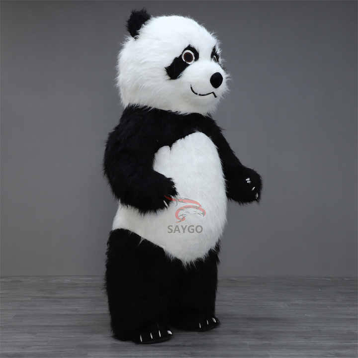 Adult Inflatable Plush Walking Panda Penguin Mascot Costume Funny Bear Polar Cosplay for Christmas Party and Street Performances,Big Mascot,Adult Inflatable Plush Walking Panda Penguin Mascot Costume Funny Bear Polar Cosplay for Christmas Party and Street Performances