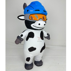 Inflatable Latex Cow Costume White Black Customized Advertising Adult Unisex XL Halloween Easter Mascot Costume,Big Mascot,Inflatable Latex Cow Costume White Black Customized Advertising Adult Unisex XL Halloween Easter Mascot Costume