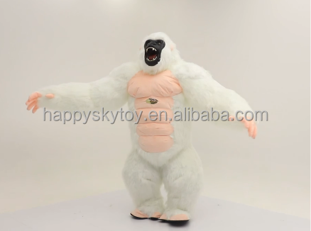 Pink Inflatable Gorilla Mascot Costume Giant Advertising Realistic Look for Events Cosplay Party Adult King Kong Plush Mascot