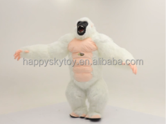Pink Inflatable Gorilla Mascot Costume Giant Advertising Realistic Look for Events Cosplay Party Adult King Kong Plush Mascot