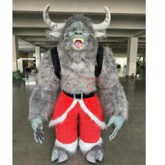 New Arrival 2m Realistic Look Giant Inflatable Krampus Cushioned Soles Feet Monster Mascot Costumes