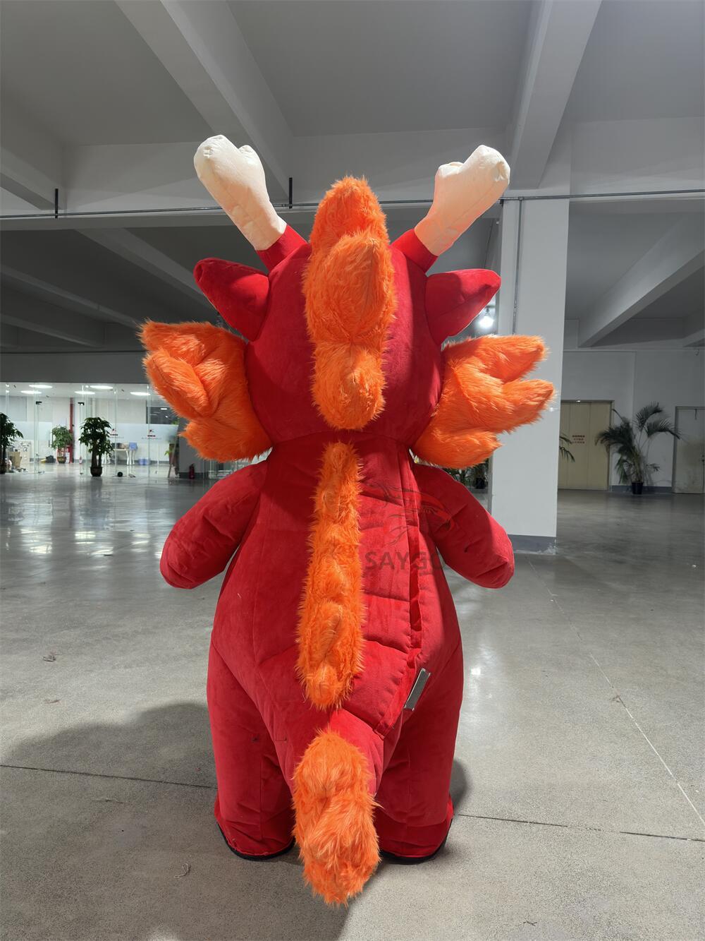 New Year Newest 2025 Inflatable Dragon Mascot Costume for Adult Kids Cosplay Suit Disfraz Fancy Furry Party Dress Fursuit
