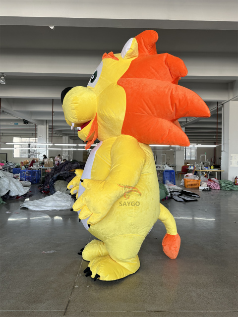 Dralion Chinese Dance Lion Mascot Costume 2m Inflated Traditional China Lion Costume Suits for Events Rental