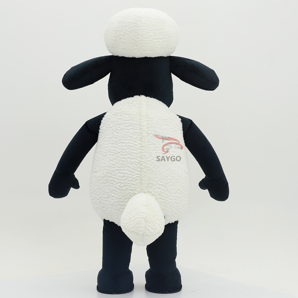 Inflatable Sheep Mascot Costume-Walking Fun Cartoon Animal Costume for Adults Unisex Easter/Halloween Party
