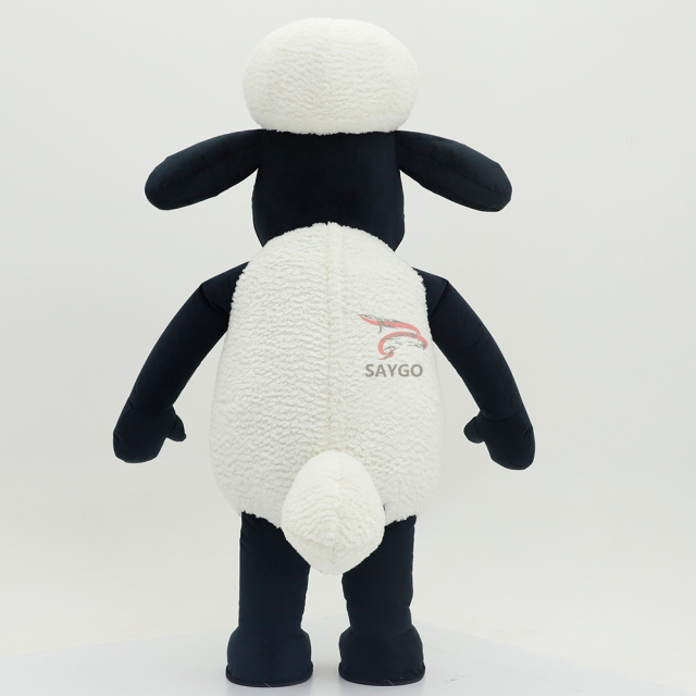 Inflatable Sheep Mascot Costume-Walking Fun Cartoon Animal Costume for Adults Unisex Easter/Halloween Party