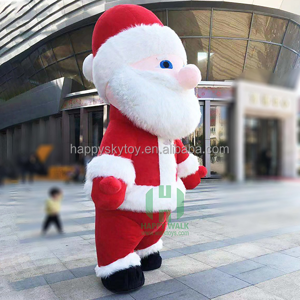 Guangzhou Factory 2M/2.6M/3M Christmas Mascot Santa Clause Inflatable Costume for Party