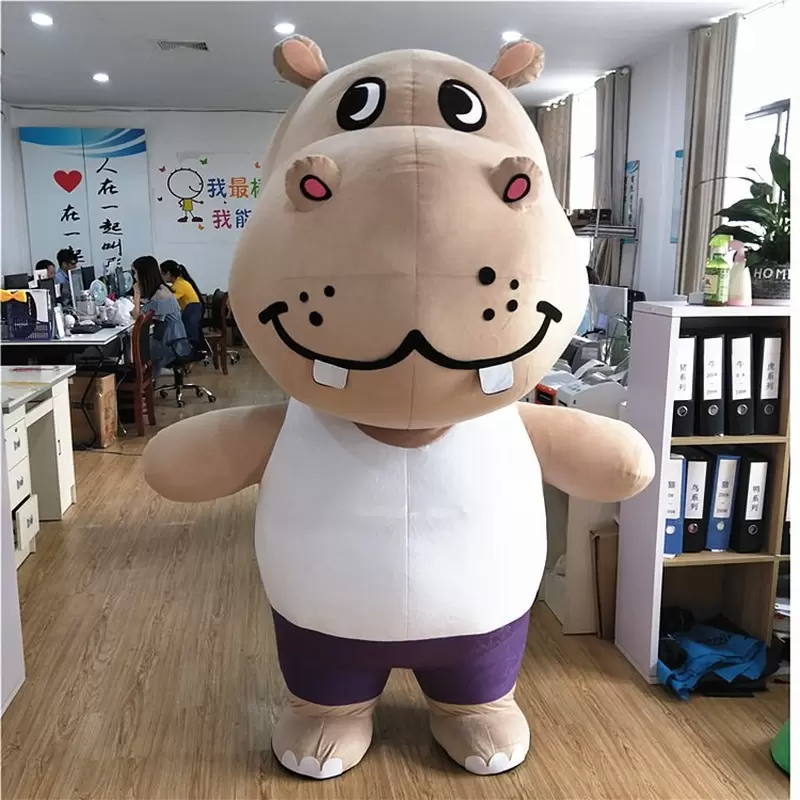 River Animal Fat Hippo Mascot Costume for Adults Inflatable Hippo Costume Mascotte 2m