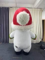 Happy SKY 2.6 Meter Carnival Custom Inflatable Christmas Snowman Costume Adult Size Unisex