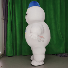 Inflatable White Animal Cartoon Robot Mascot Costume LED Halloween Adult Unisex Sale