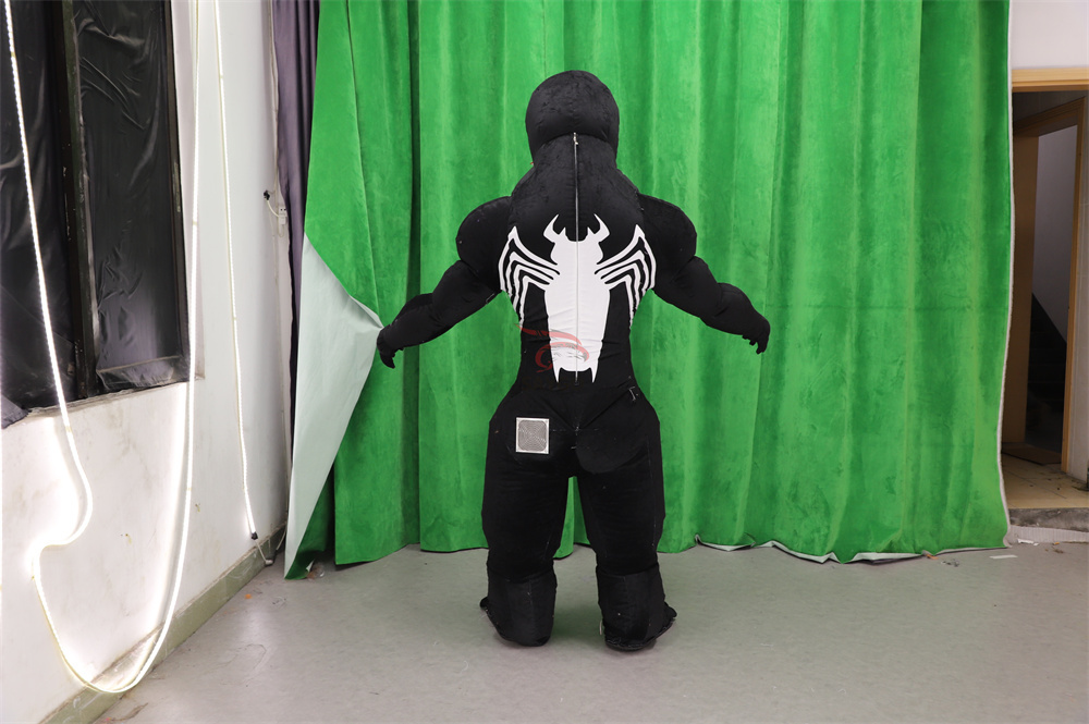 Hot Sale Unisex 2m Halloween Christmas Mascot Suit Inflatable Venom Costume Adult Free Size Thrilling Dress for Cosplay