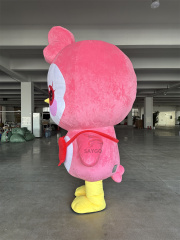 Factory 2m 2.6m Animal Inflatable Plush Walking Fur Bird Cute Pink Animal Mascot Costume for Party