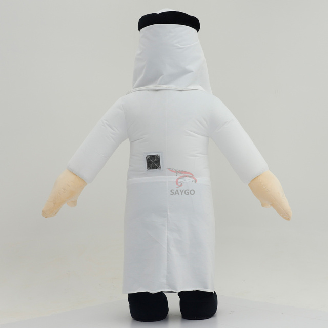 Factory OEM Advertising Adults Inflatable Arabic Mascot Costume Custom Made Middle East Character Costumes Party