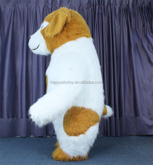 Unisex Design Plush Cartoon Animal Inflatable Dog Mascots Costumes Adult Mascot Costume for Sale